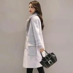 Fashion winter suede coat - sheepskin long jacketJassen