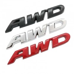 3D AWD - auto sticker - chrome