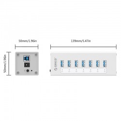 Orico A3H7 A3H10 A3H4 - séparateur haute vitesse en aluminium - 7-port - USB 3.0