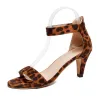 High heel pumps - elegant suede sandals with a back zipperSandalen