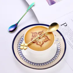 Heart & flower shape stainless steel spoon for tea & dessertsCutlery