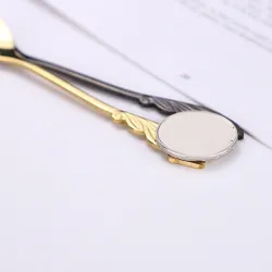 Heart & flower shape stainless steel spoon for tea & dessertsCutlery