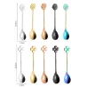 Heart & flower shape stainless steel spoon for tea & dessertsBestek