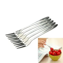Fourche en acier inoxydable pour desserts & apéritifs 10 / 20 pièces