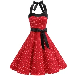 Robe dentelle vintage avec pois