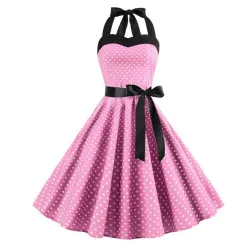 Robe dentelle vintage avec pois