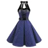 Vintage lace up dress with polka dotsJurken