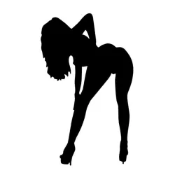 Sexy girl - vinyl autosticker 9 * 15 cmStickers
