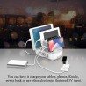 5V2.4A 7-ports USB charging station dock with phone holderOpladers