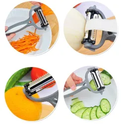 Multifunctional 360 degree rotary kitchen tool - peeler for vegetables & fruits - grater - slicerKeukenmessen