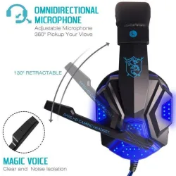 PC780 - gaming headphones - wired headset with microphone & LedOor- & hoofdtelefoons