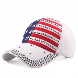 Baseball cap with USA flag & metal spikes - unisexHoeden & Petten