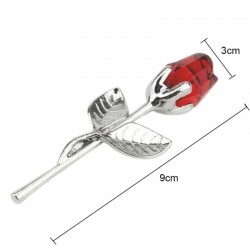 Crystal rose with metal rodKerstmis