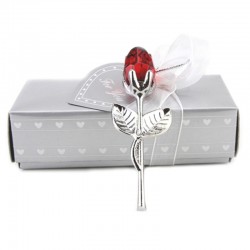 Crystal rose with metal rodKerstmis