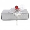 Crystal rose with metal rodKerstmis
