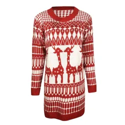 Christmas long sweater - mini dressJurken