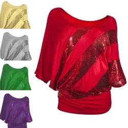 Shiny sequin shirt - short sleeve topBlouses & overhemden