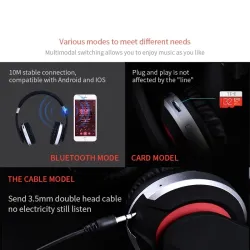 MH7 draadloze hoofdtelefoon - Bluetooth-headset - opvouwbaar - microfoon - TF-kaartOor- & hoofdtelefoons