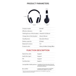 MH7 draadloze hoofdtelefoon - Bluetooth-headset - opvouwbaar - microfoon - TF-kaartOor- & hoofdtelefoons