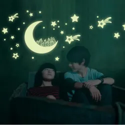 Etoiles & galaxie - stickers fluorescents brillants