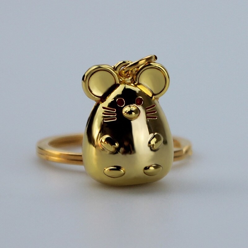 Porte-clés en métal avec une souris