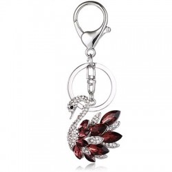 Crystal swan - keychainKeyrings