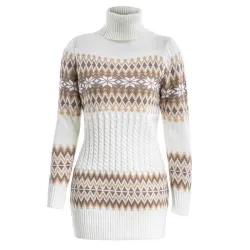 Winter long sweater - mini dress with turtleneckJurken
