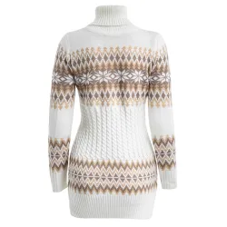 Winter long sweater - mini dress with turtleneckJurken