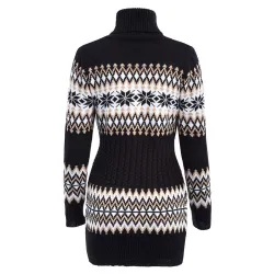 Winter long sweater - mini dress with turtleneckJurken
