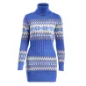 Winter long sweater - mini dress with turtleneckJurken
