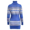Winter long sweater - mini dress with turtleneckJurken
