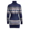Winter long sweater - mini dress with turtleneckJurken