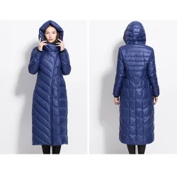 Winter waterproof long coat - down jacket with hood - plus sizeJackets