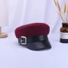 Fashion cap with leather visor & beltPetten & Hoeden