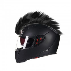 Cheveux de style punk pour moto & casques de ski