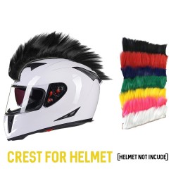 Cheveux de style punk pour moto & casques de ski