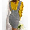 Elegant dress with suspenders - high waistJurken
