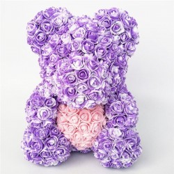 Rose bear - bear made from infinity roses with a heart - 25cm - 35cmValentine's day