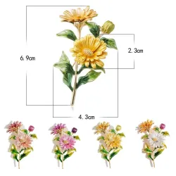Daisy de cristal - une broche élégante