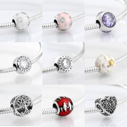 925 sterling silver - round beads for braceletArmbanden