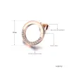 Rose gold & silver round earrings with crystalsEarrings
