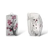 Rose flowers - luxury earrings with cubic zirconiaOorbellen