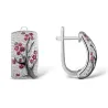 Rose flowers - luxury earrings with cubic zirconiaOorbellen