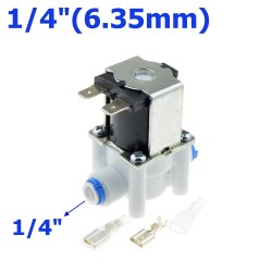 Plastic solenoid valve - 1/4"-3/8" hose pipe - quick connection to water reverse osmosis systemPompen