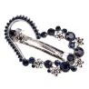 Crystal heart shaped flower - hairpinHair clips