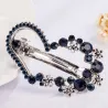 Crystal heart shaped flower - hairpinHair clips