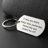 Love You More Today Than Yesterday - stainless steel keyringKeyrings