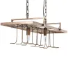 Vintage - hanging bottles holder - iron ceiling lamp - E27 LEDVerlichting