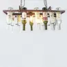 Vintage - hanging bottles holder - iron ceiling lamp - E27 LEDVerlichting