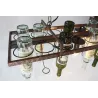Vintage - hanging bottles holder - iron ceiling lamp - E27 LEDVerlichting